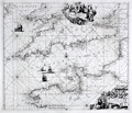 Antique Dutch sea chart of the English Channel by Renard.