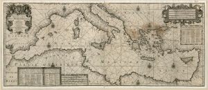 Michelot and Bremond rare double-page chart from Bibliotheque nationale de France